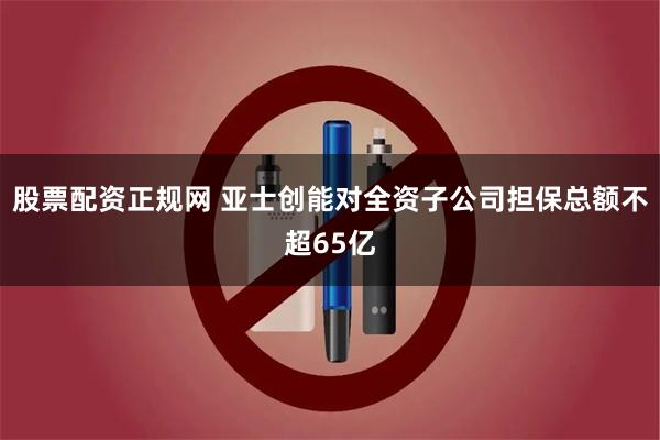 股票配资正规网 亚士创能对全资子公司担保总额不超65亿